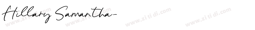Hillary Samantha字体转换